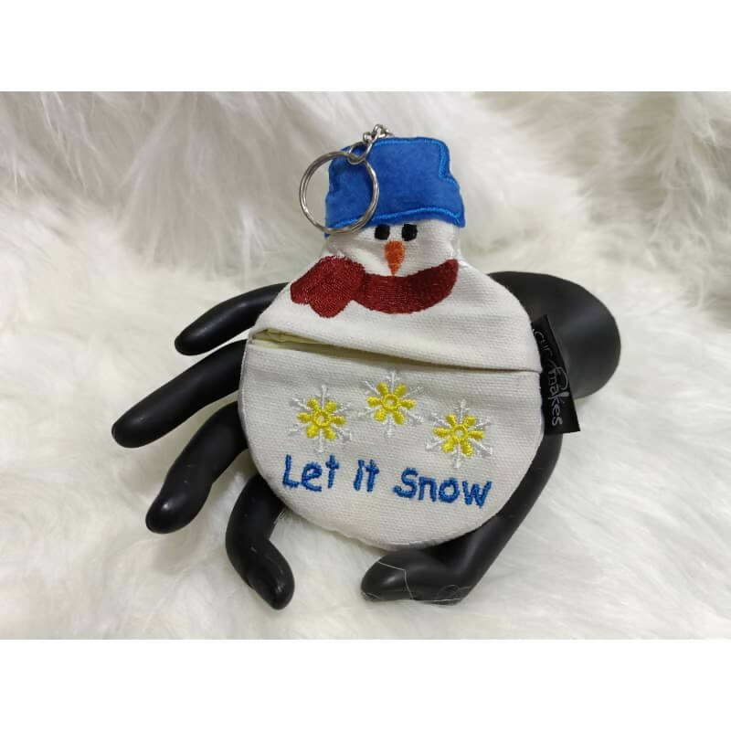 ITH - SNOW MAN Embroidery Zipper Pouch