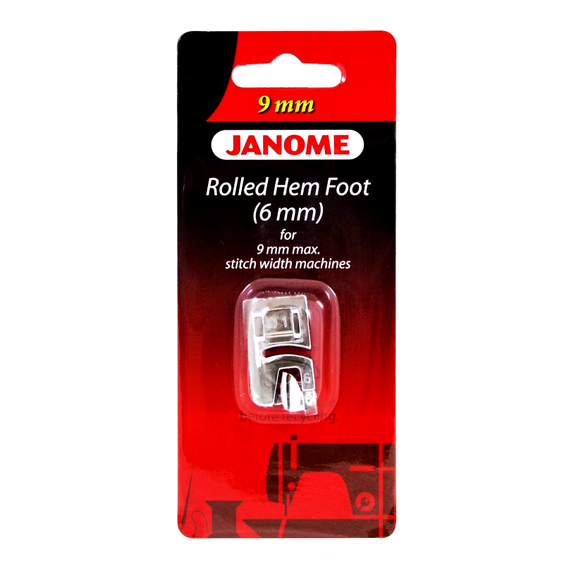 Janome 9 mm Rolled Hem Foot (6 mm)