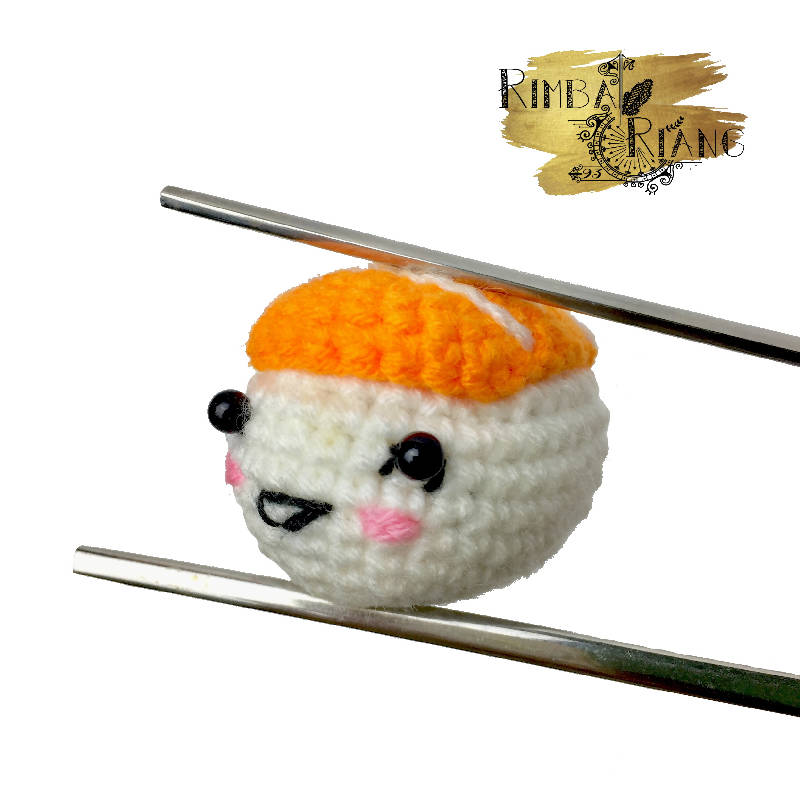 Crochet keychain handmade - Sushi 01