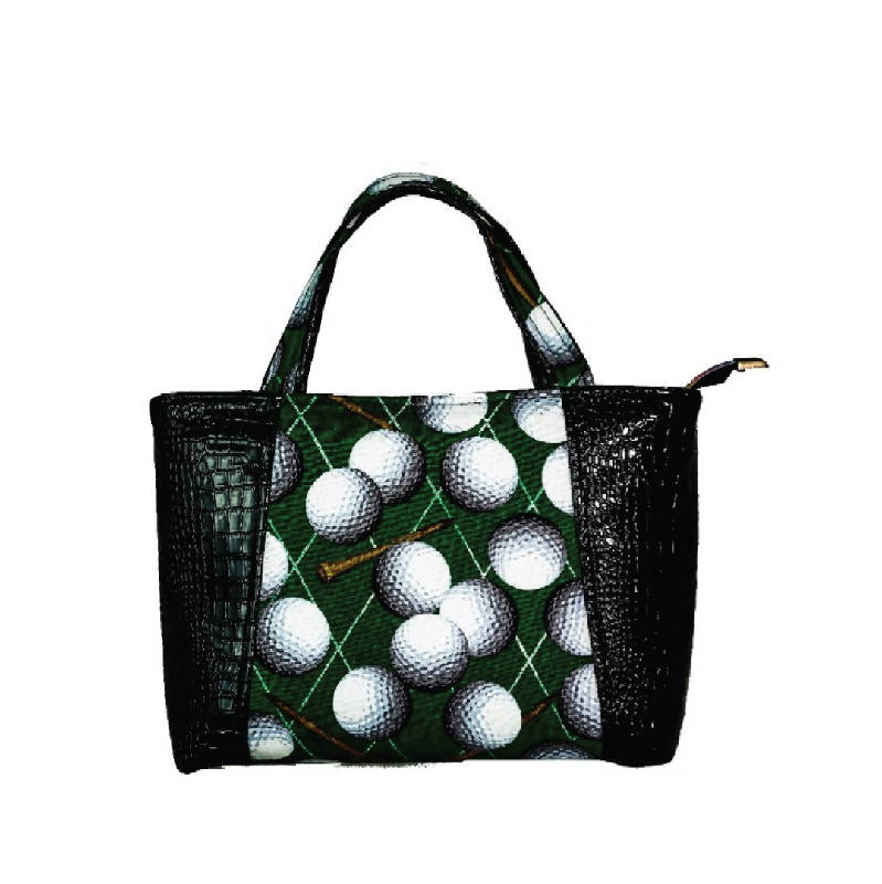 MINI TOTE BAG ( GOLF BALLS MOTIF)