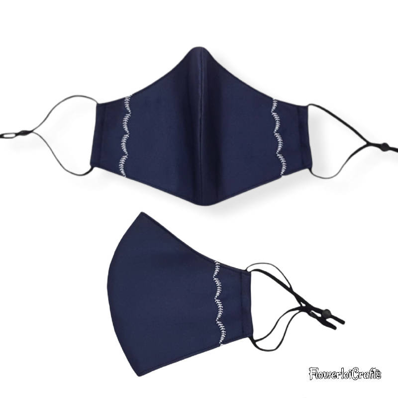 Embroidered Water Repellent Fabric Face Mask (Adults)