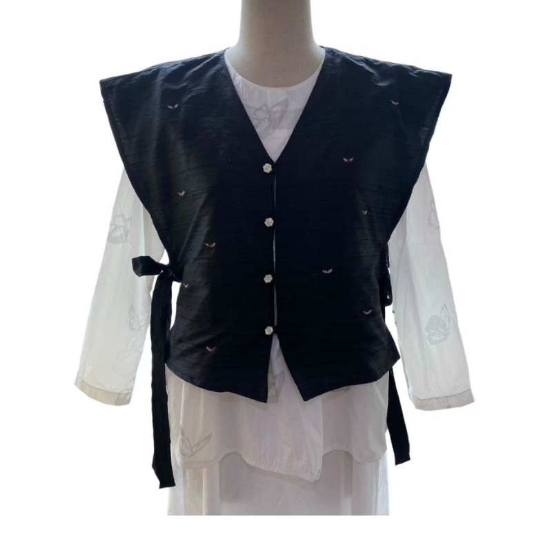 (Premium Group) Blouse W Vest Material Pack