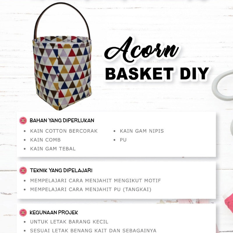 Acorn Basket DIY Online Workshop