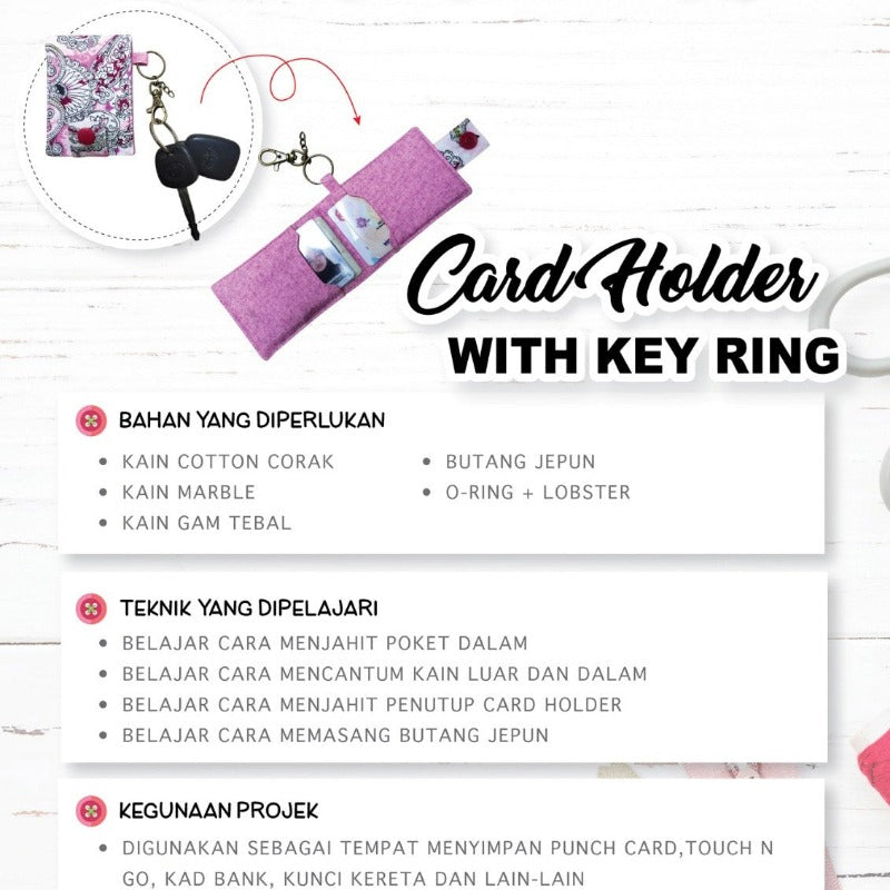 Card Holder with Key Ring Online Workshop