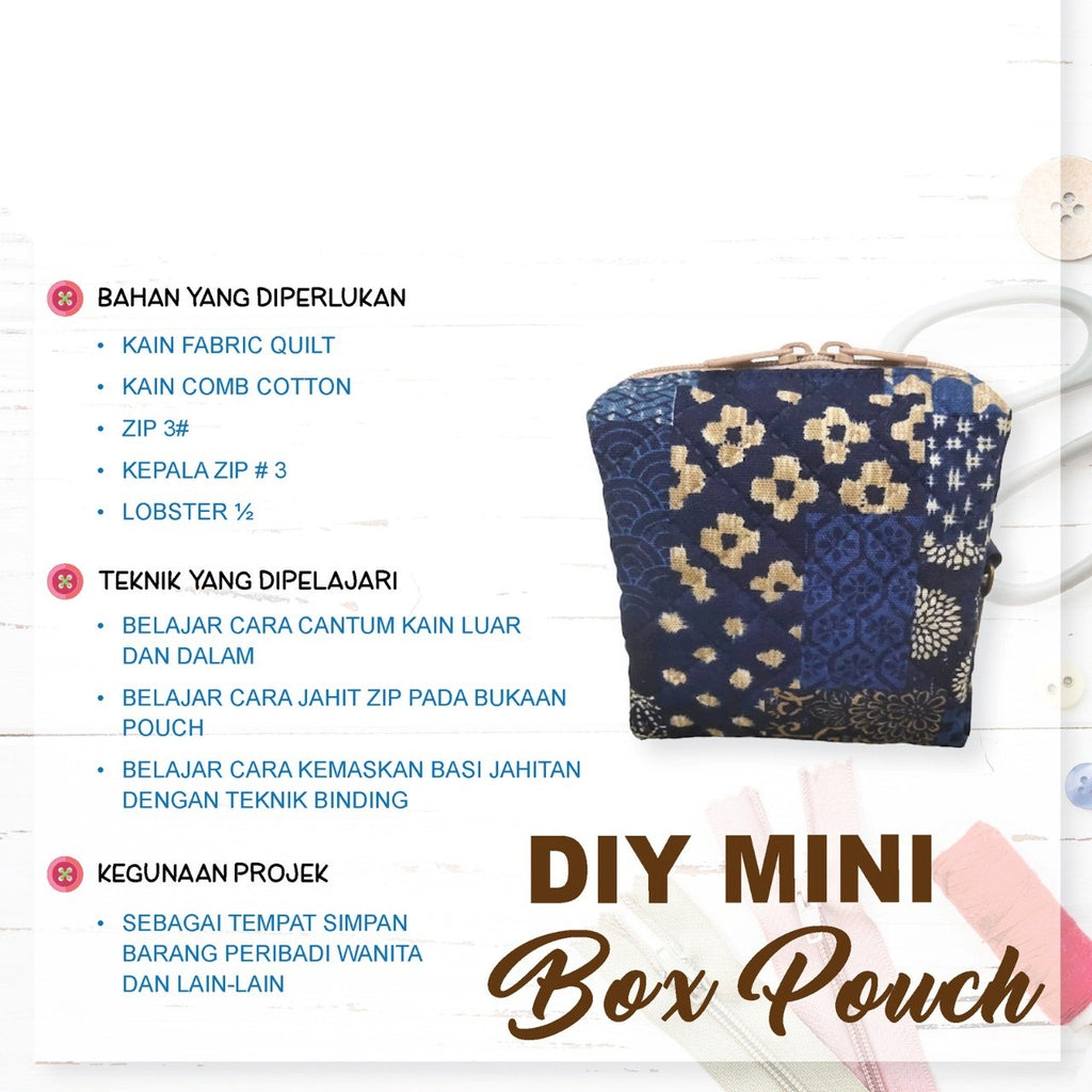 DIY Mini Box Pouch Online Workshop