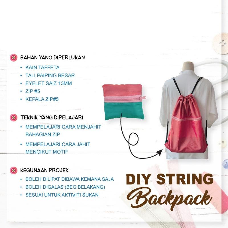 String Pack Back DIY String Backpack Online Workshop
