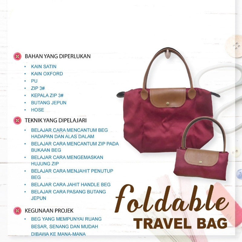 Foldable Travel Bag Online Workshop