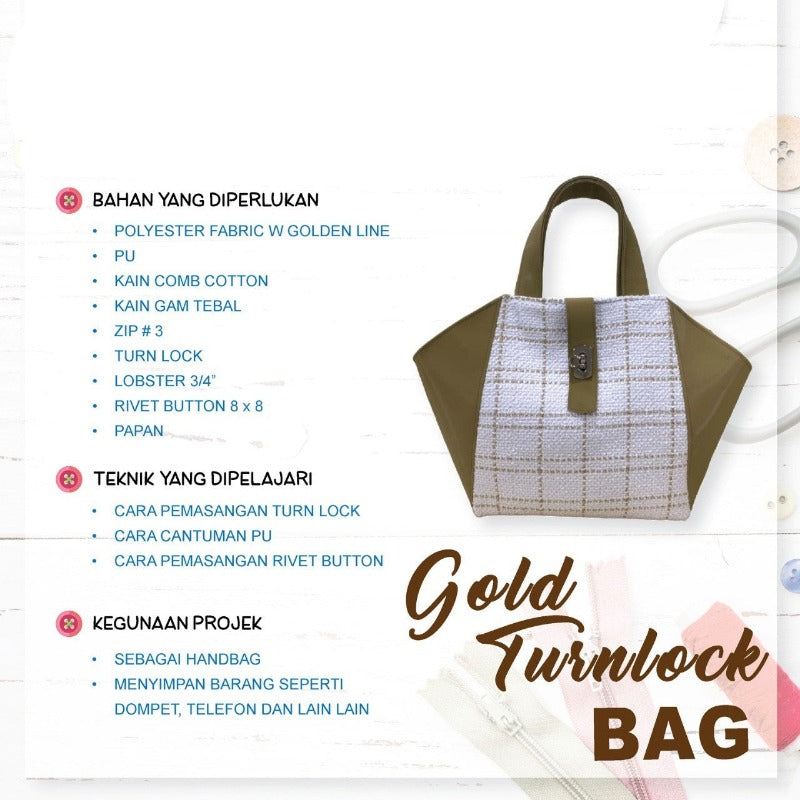Gold Turnlock Bag Online Workshop