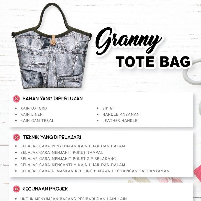 Granny Tote Bag Online Workshop