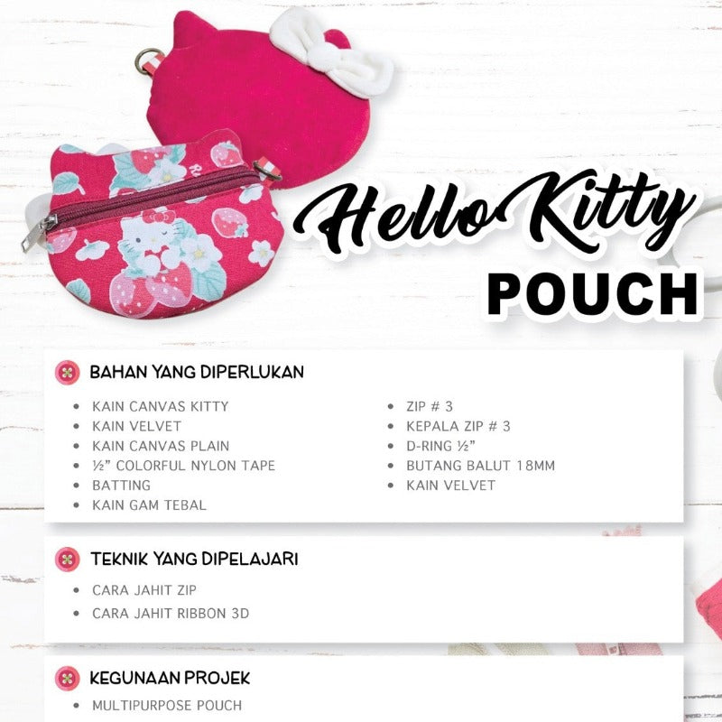 Hello Kitty Pouch Online Workshop