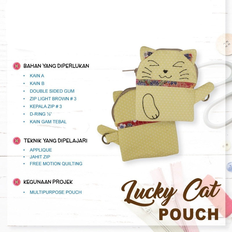 Lucky Cat Pouch Online Workshop