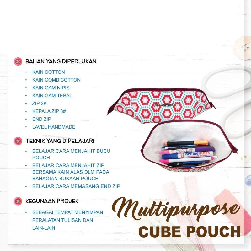 Multipurpose Cube Pouch Online Workshop