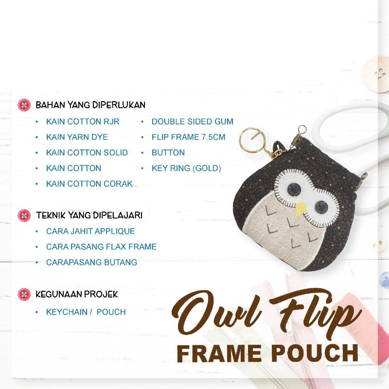 Owl Flip Frame Pouch Online Workshop