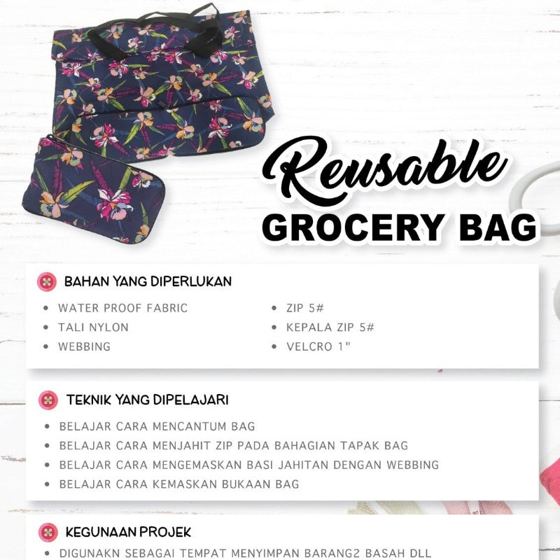 Reusable Grocery Bag Online Workshop