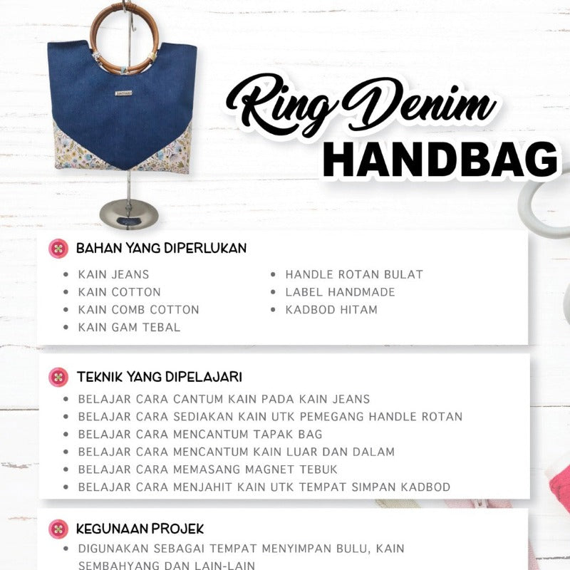 Ring Denim Handbag Online Workshop