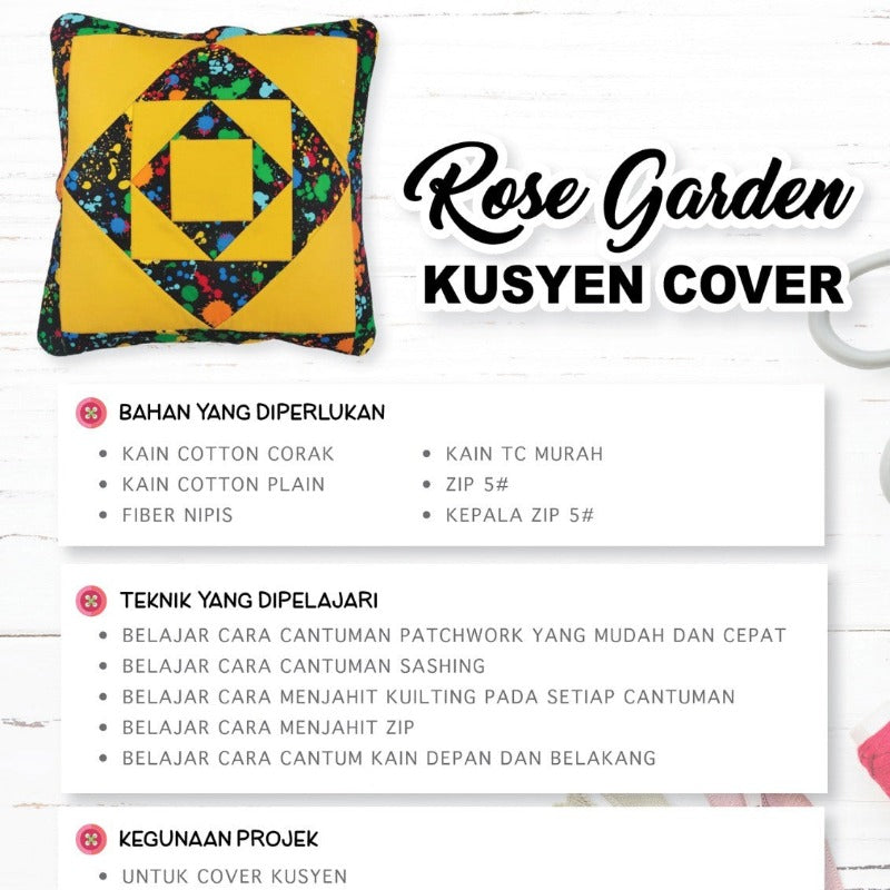 Rose Garden Cushion Cover Online Workshop