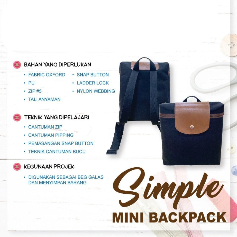 Simple Mini Backpack Simple Mini Backpack Online Workshop
