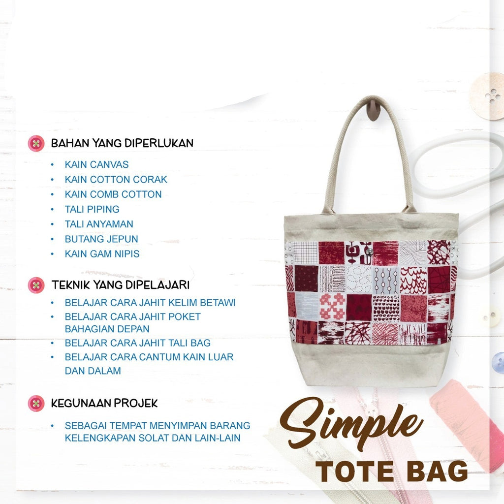 Simple Tote Bag Online Workshop