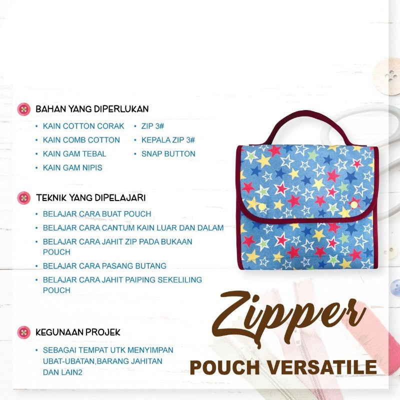 Zipper Pouch Versatile Online Workshop