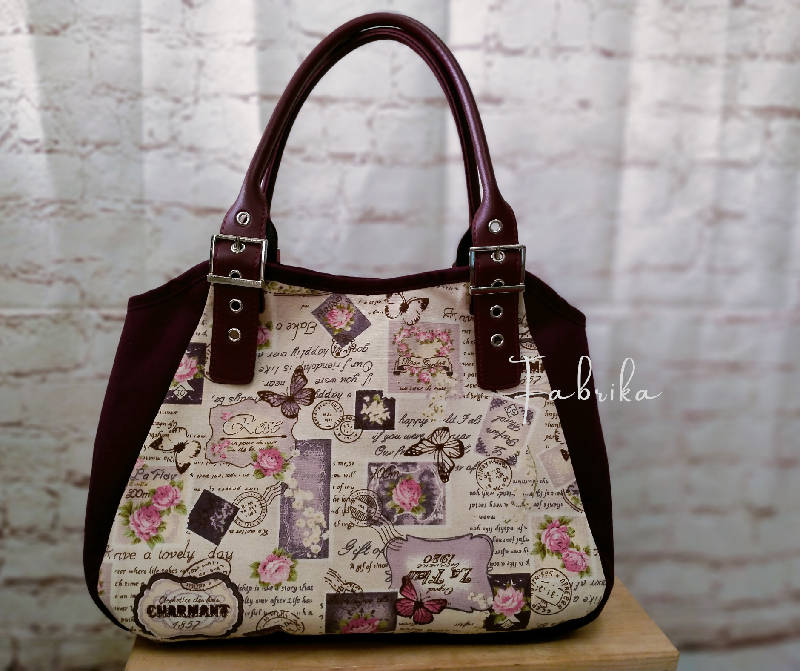 Butterfly and Roses Shoulder Bag