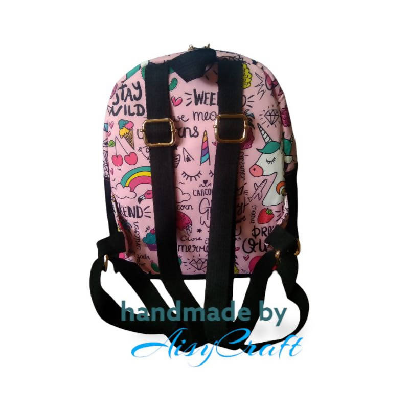 BackPack Easy Carry Unicorn Pink
