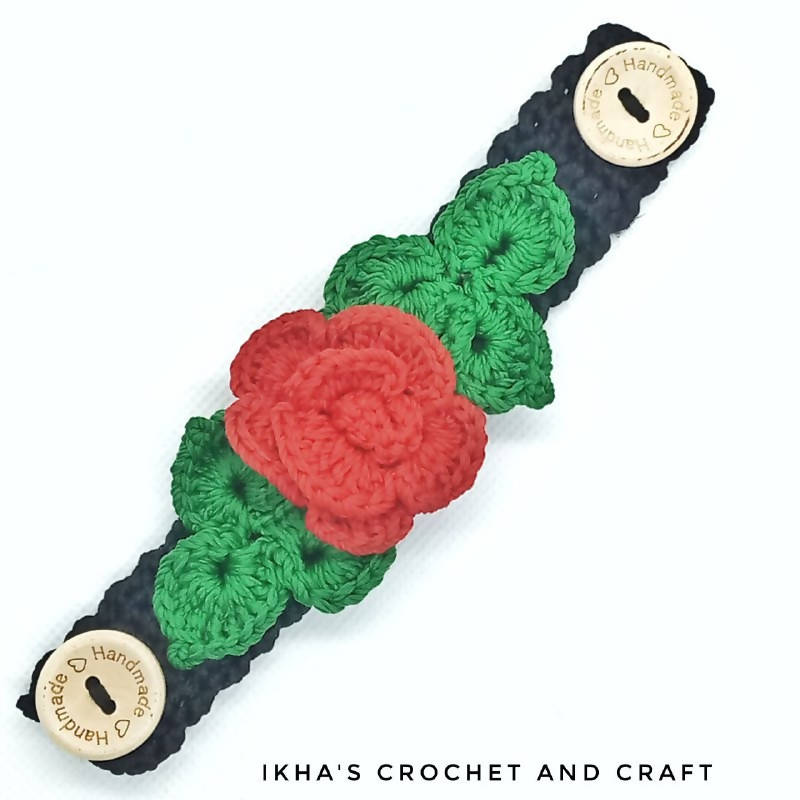 Handmade Crochet Face Mask Extender Flower