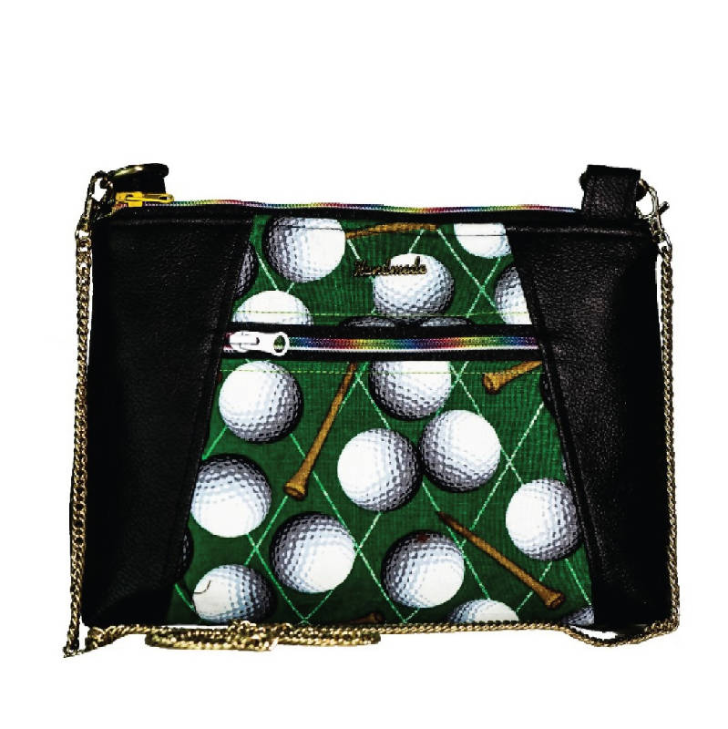 SUNSHINE CROSSBODY BAG ( GOLF BALLS MOTIF)