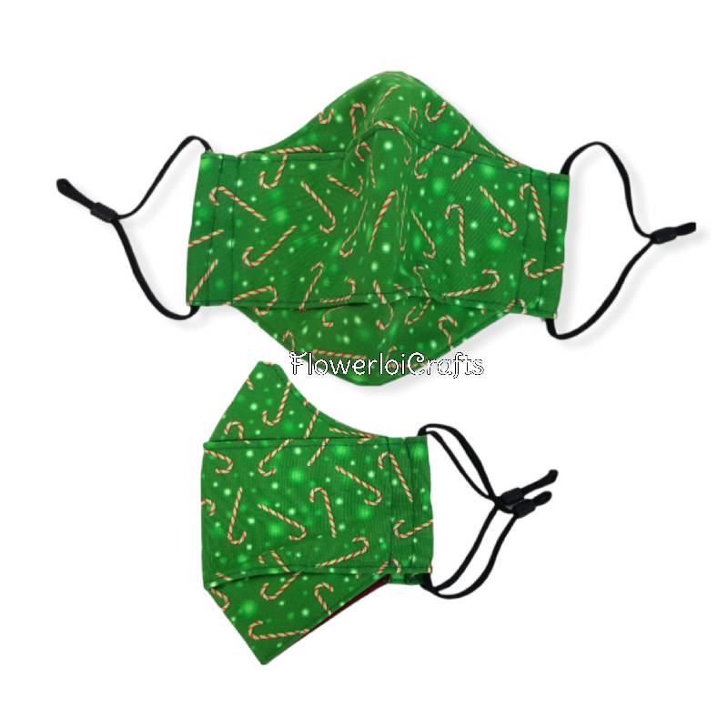 Fashionable Children 3D Fabric Face Mask with SMMS Filter (7-12 y.o) (Christmas Theme)