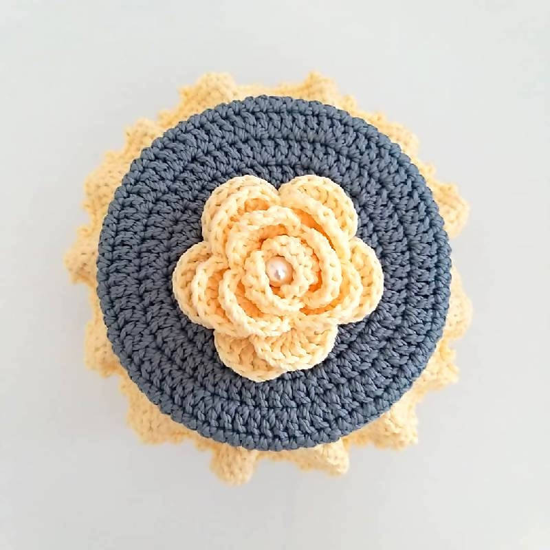 Legendary Blue Crochet Jar Cover