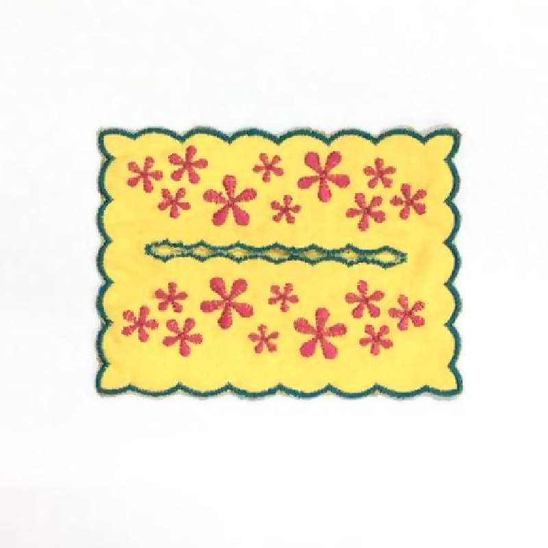 Flora Embroidery Tissue Pouch