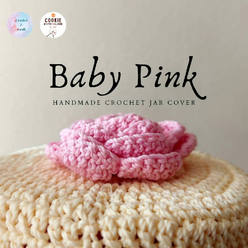 Baby Pink Crochet Jar Cover