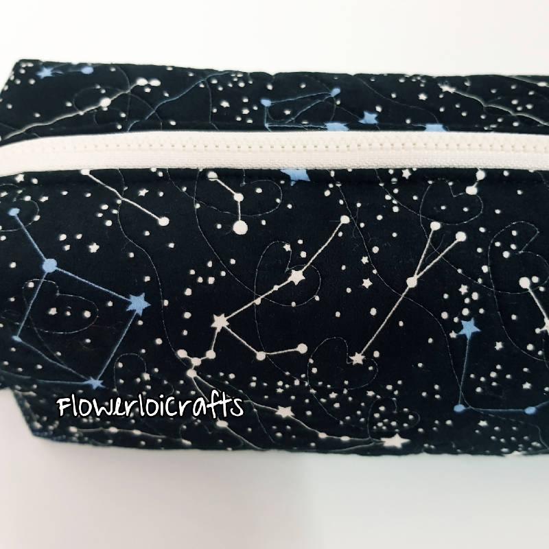 Quilted Boxy Pencil Case/Multipurpose Pouch