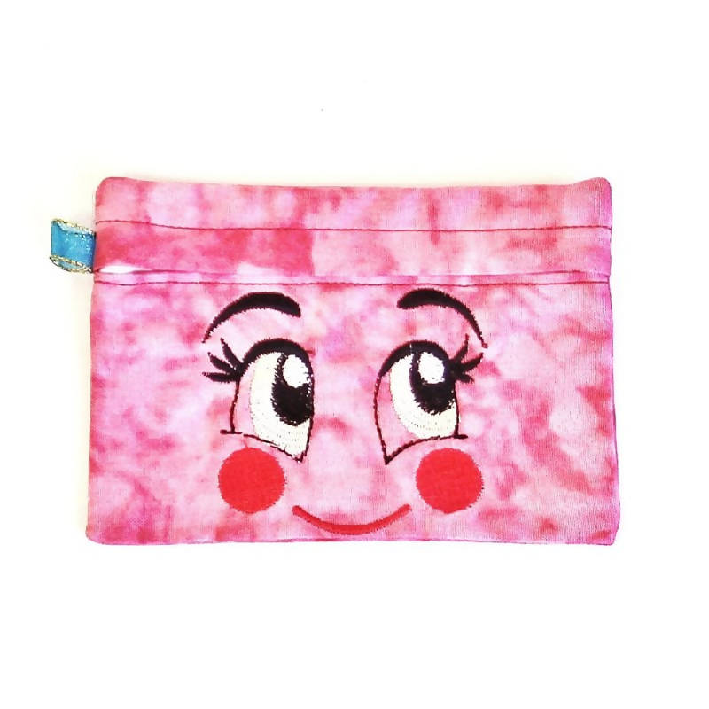Zipper Pouch with Eyes Embellishment