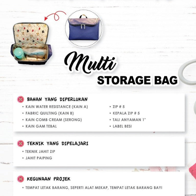 Multi Storage Bag Online Workshop