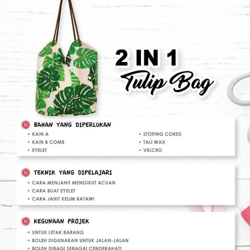 2 in 1 Tulip Bag Online Workshop