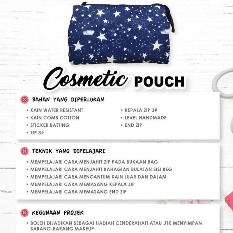 Cosmetic Pouch Online Workshop