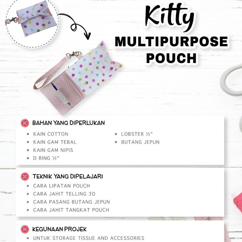 Kitty Multipurpose Pouch Online Workshop