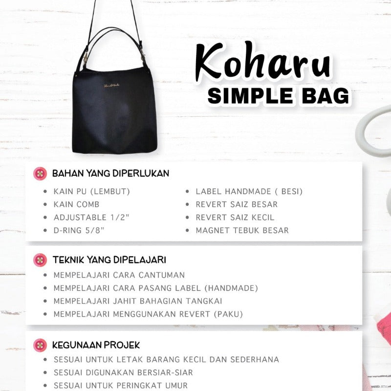 Koharu Simple Bag Online Workshop