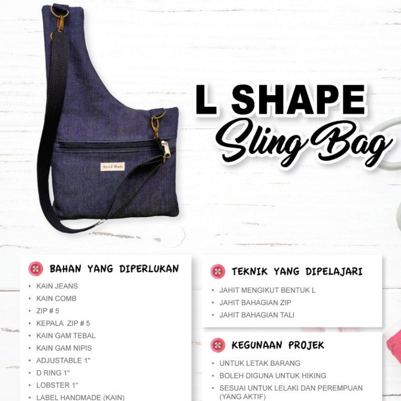 L Shape Sling Bag Online Workshop