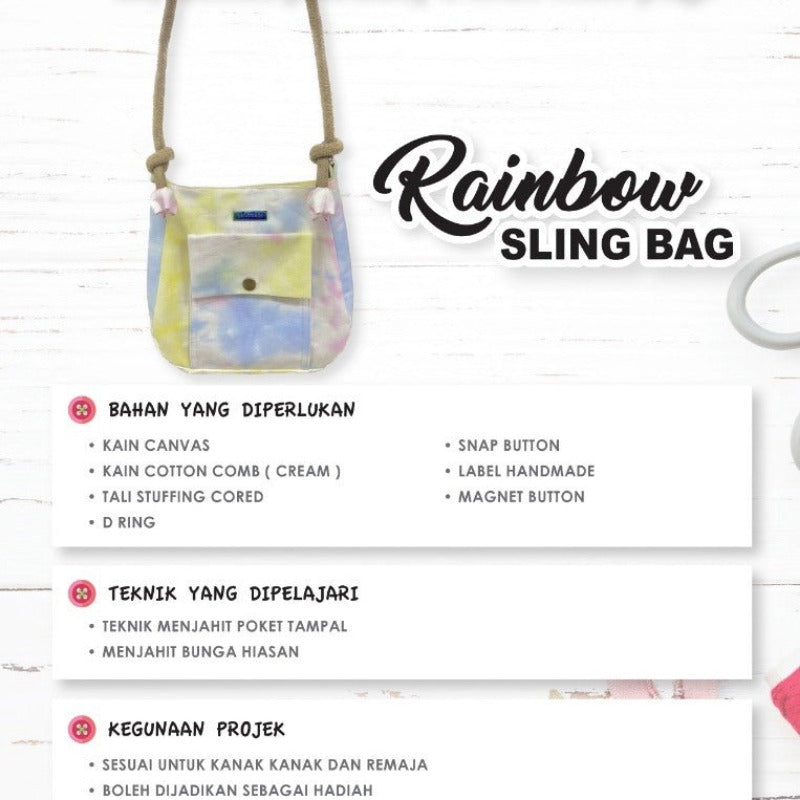 Rainbow Sling Bag Online Workshop