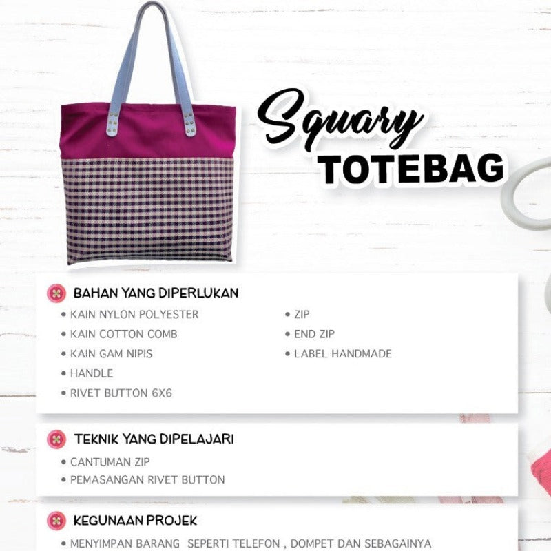 Squary Tote Bag Online Workshop