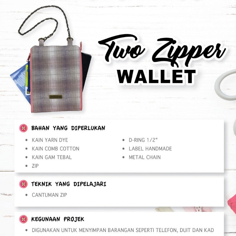 Two Zipper Wallet Online Workshop