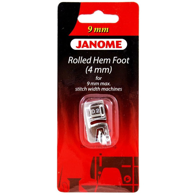 Janome 9 mm Rolled Hem Foot (4 mm)