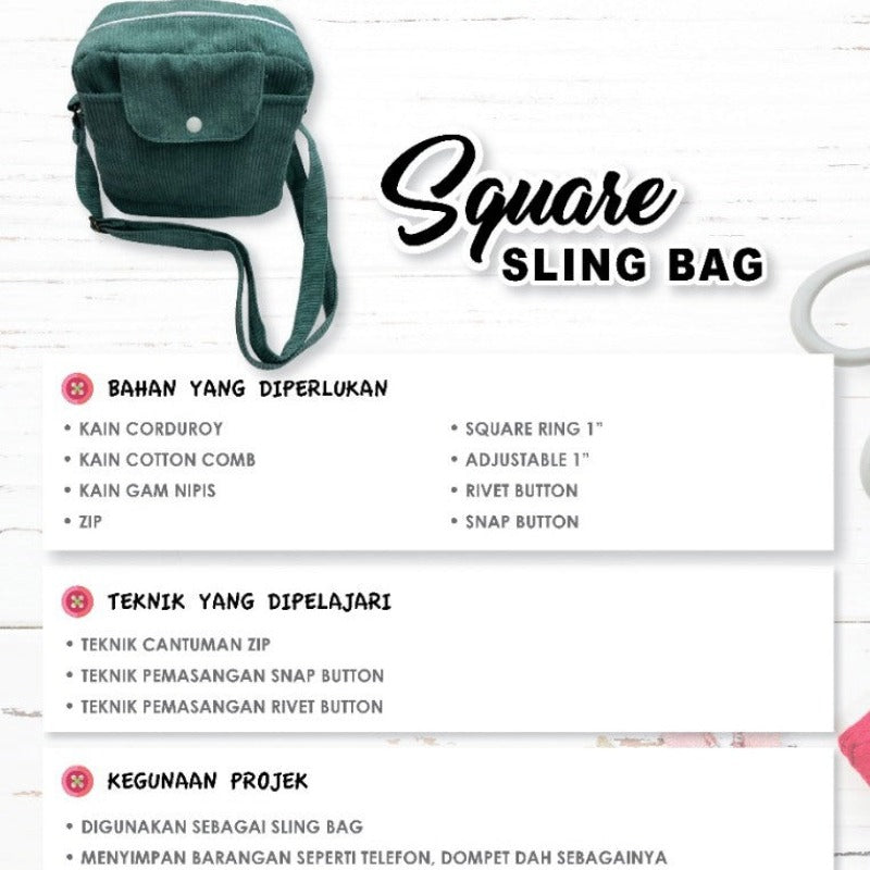 Square Sling Bag Online Workshop