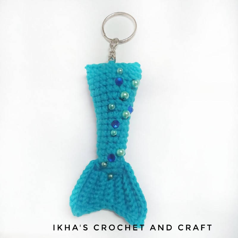 Handmade Crochet Mermaid Keychain
