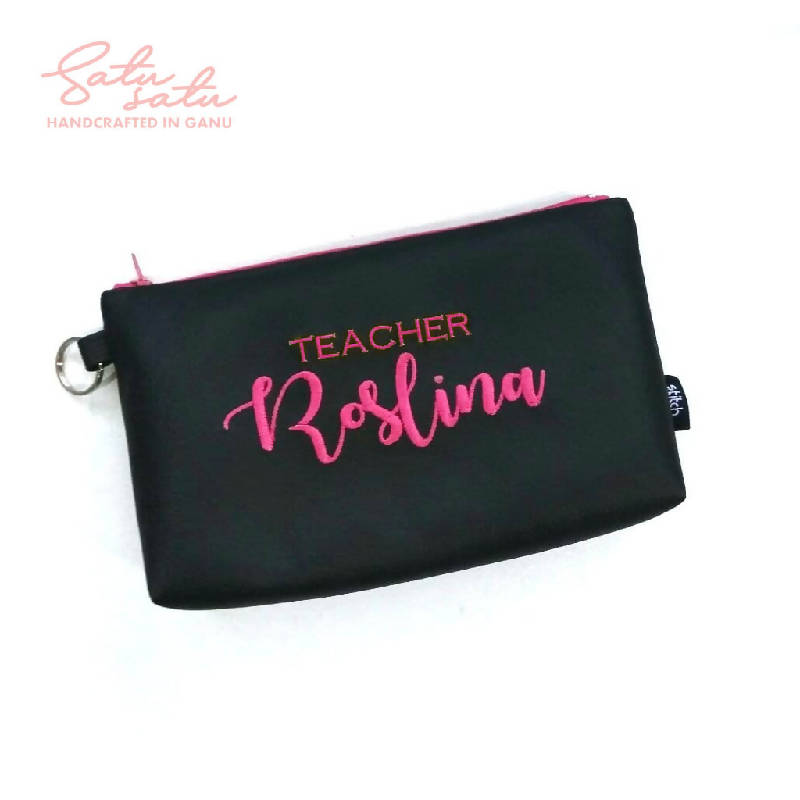 Embroidered Pouch: Hari Guru / Teachers' Day (Personalized Name)