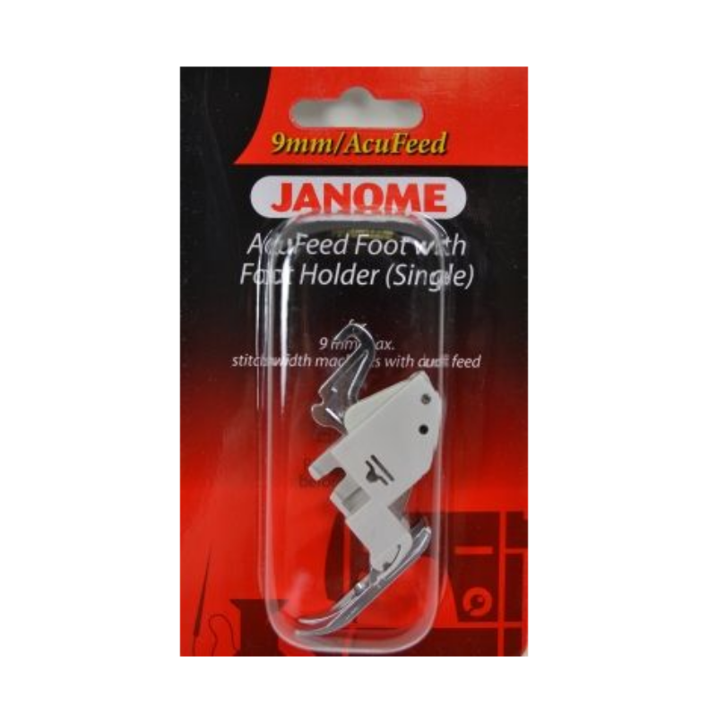 Janome 9 mm AcuFeed Foot with Foot Holder (Single)