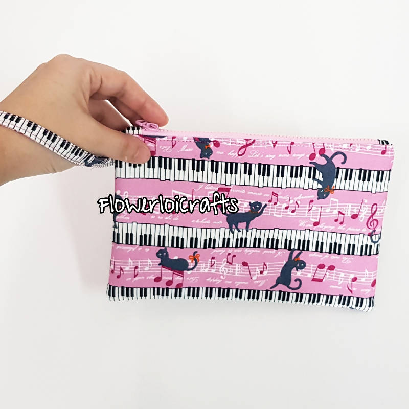 Music Theme Pencil Case/Wristlet