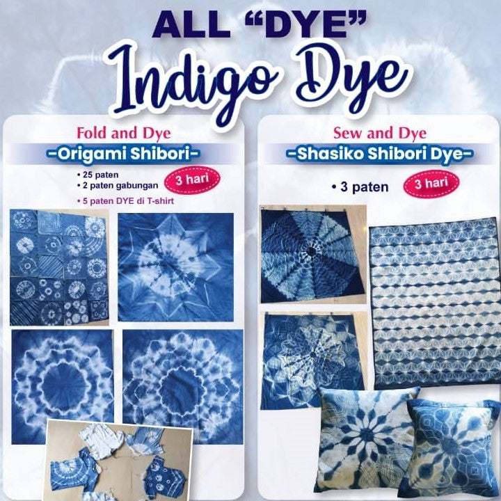 Kursus Indigo Dye (Origami & Shasiko Shibori Dye) Promosi MCO