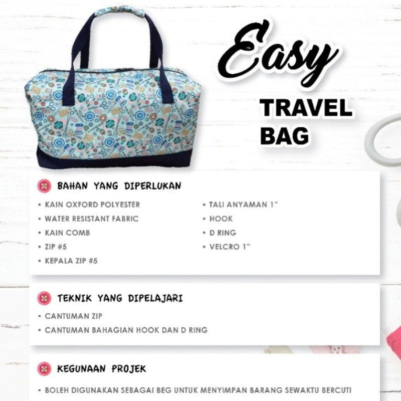 Easy Travel Bag Online Workshop